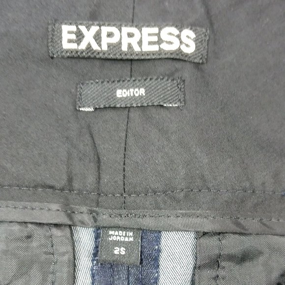 Express Brand “Editor” Dark Blue Denim Flared Leg Pants Size: 2 - Picture 7 of 8